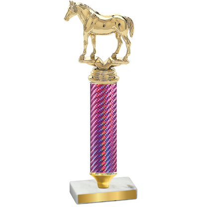 Value Pink Carbon Fiber Horses Trophy