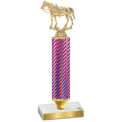 Value Pink Carbon Fiber Horses Trophy