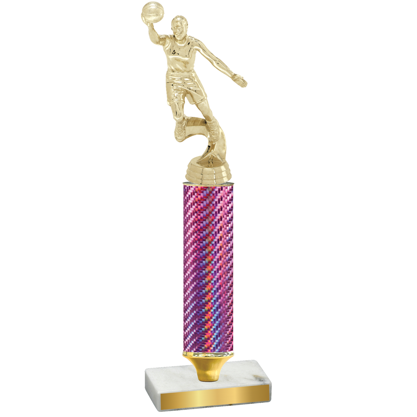 Value Pink Carbon Fiber Basketball Trophy