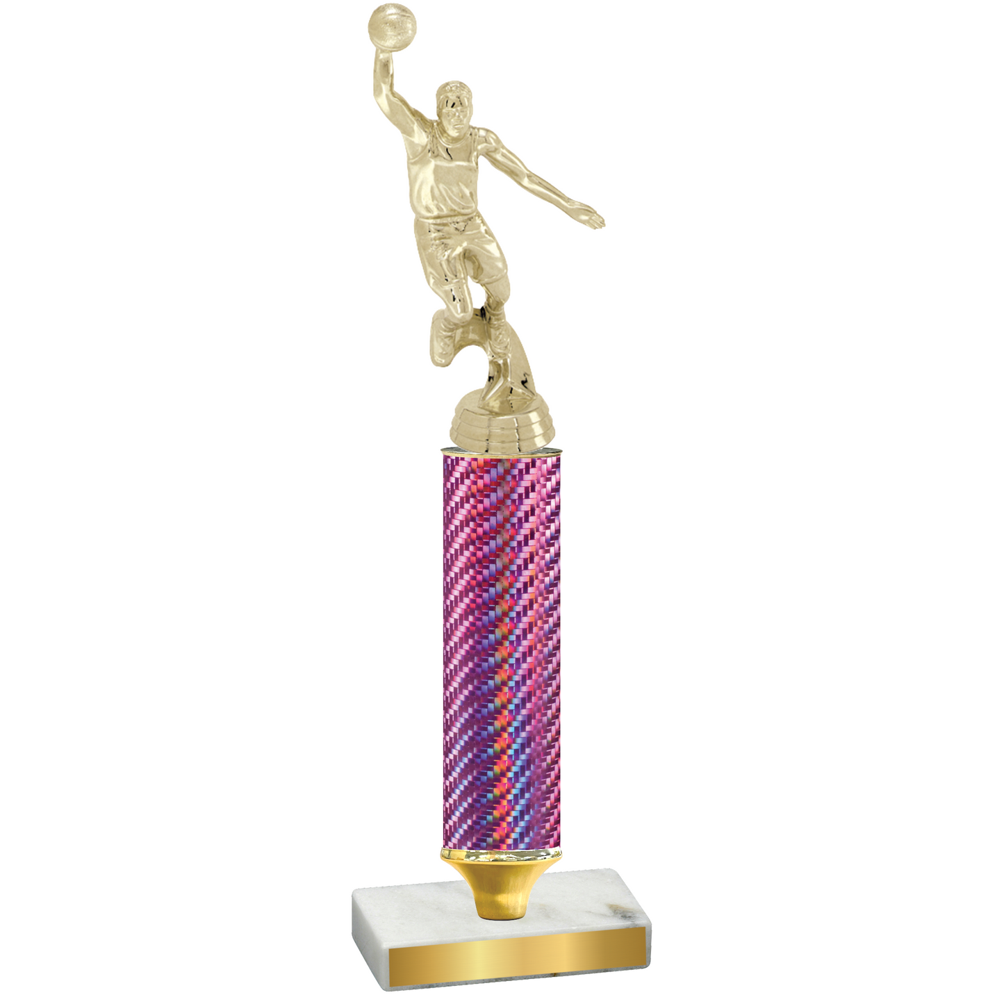 Value Pink Carbon Fiber Basketball Trophy