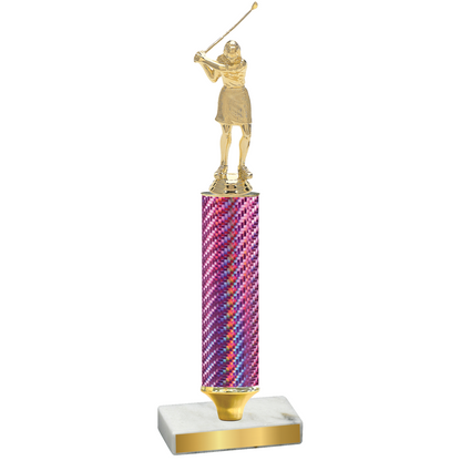 Value Pink Carbon Fiber Golf Trophy