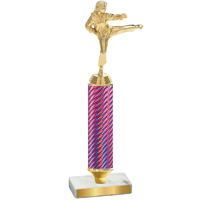 Value Pink Carbon Fiber Karate Trophy