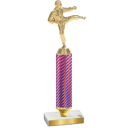 Value Pink Carbon Fiber Karate Trophy