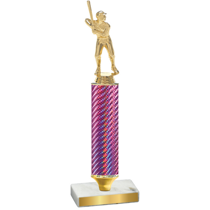 Value Pink Carbon Fiber Baseball Trophy