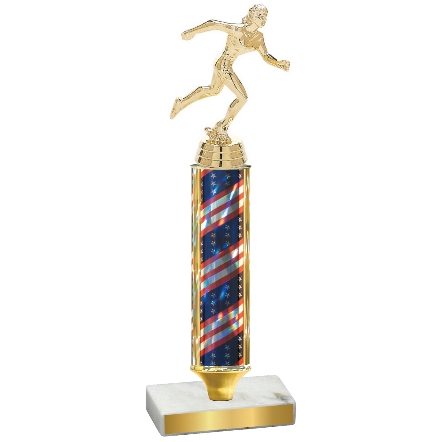 Value Flag USA Running Trophy