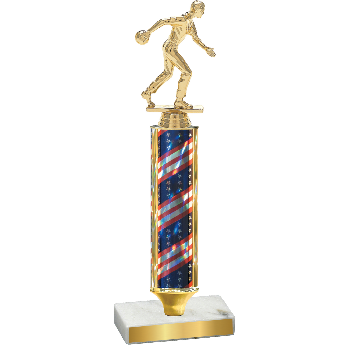 Value Flag USA Bowling Trophy