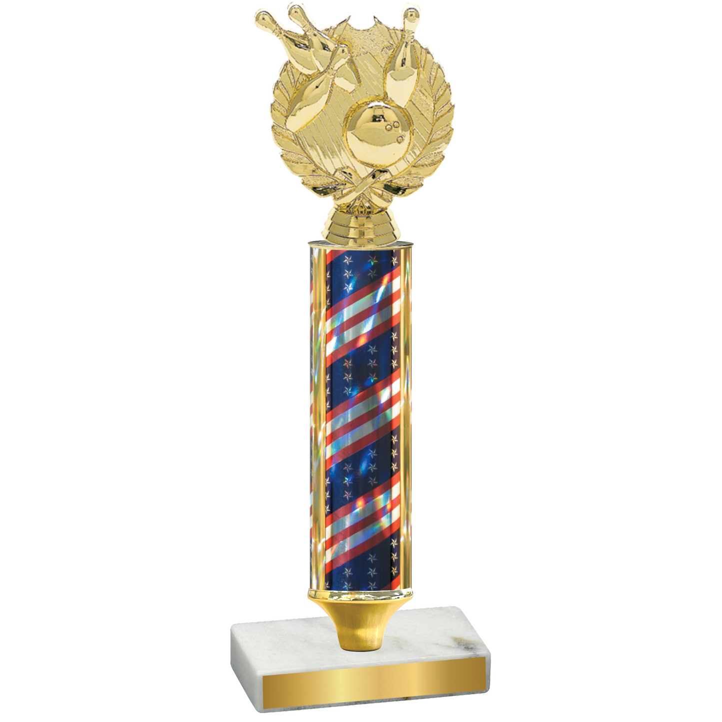 Value Flag USA Bowling Trophy