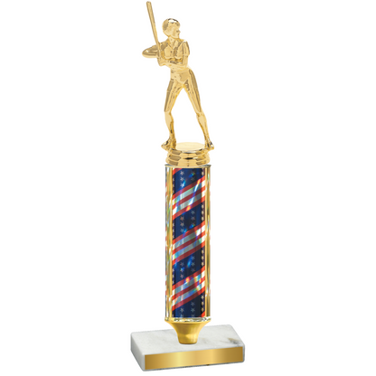 Value Flag USA Softball Trophy