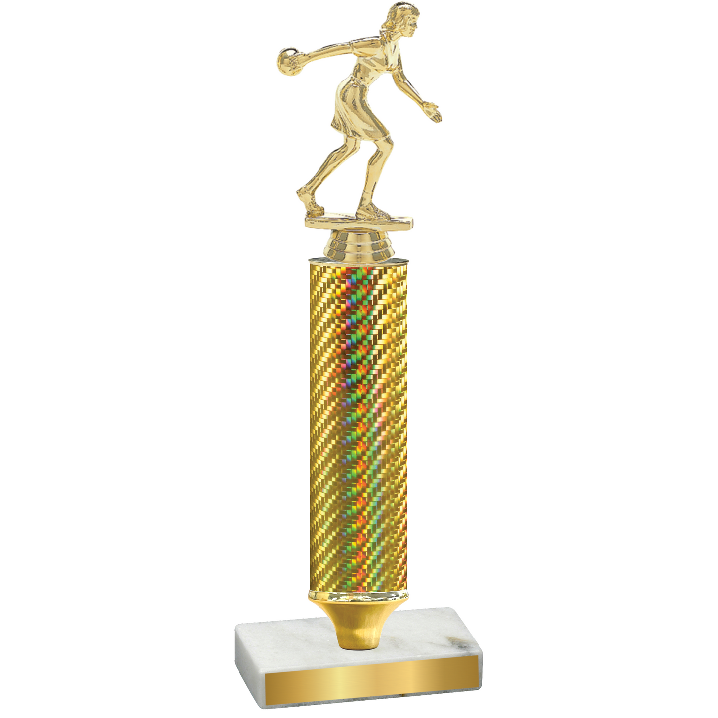 Value Gold Carbon Fiber Bowling Trophy