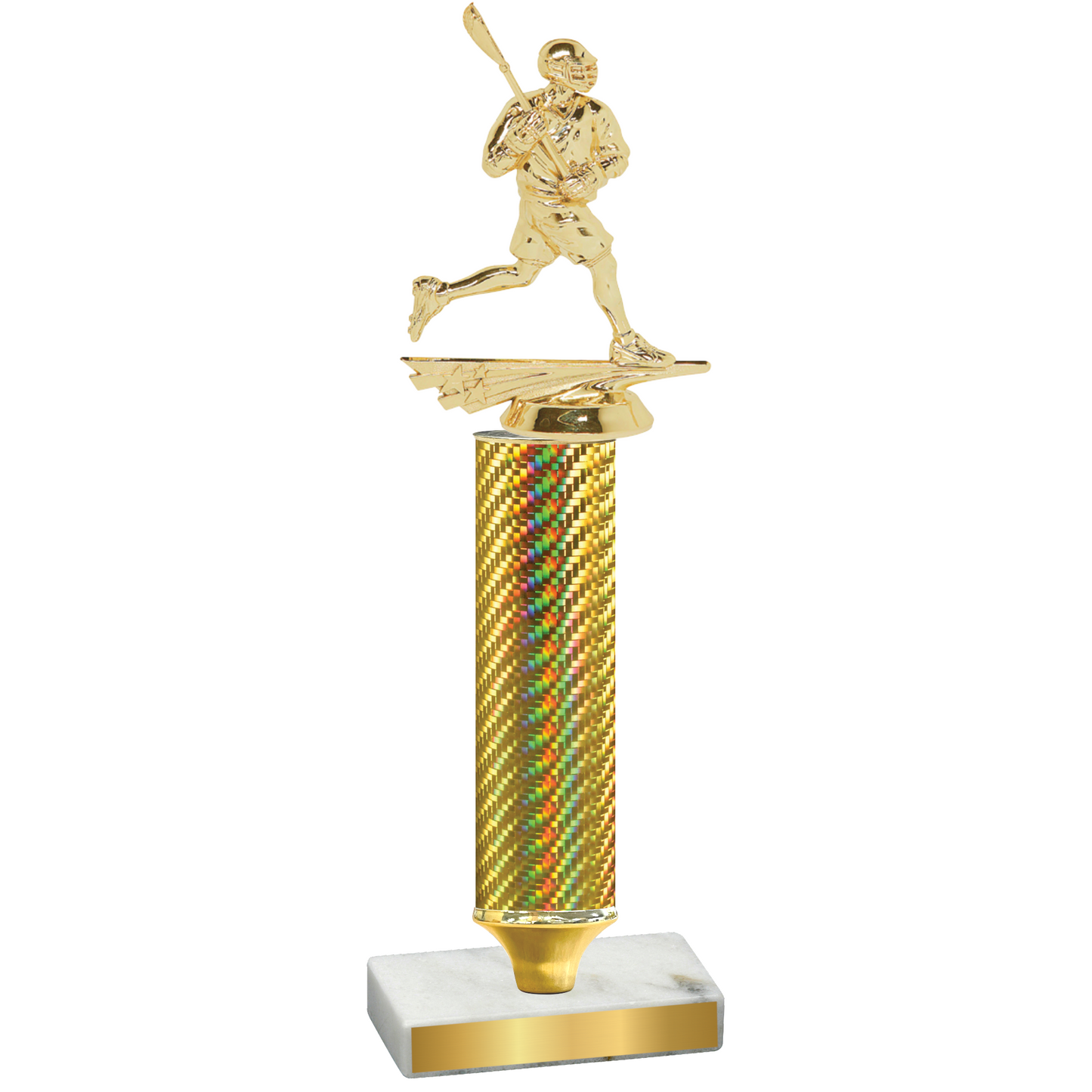 Value Gold Carbon Fiber Lacrosse Trophy