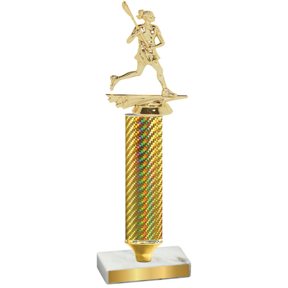 Value Gold Carbon Fiber Lacrosse Trophy