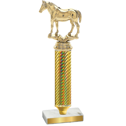 Value Gold Carbon Fiber Horses Trophy