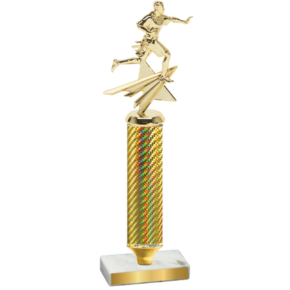 Value Gold Carbon Fiber Flag Football Trophy