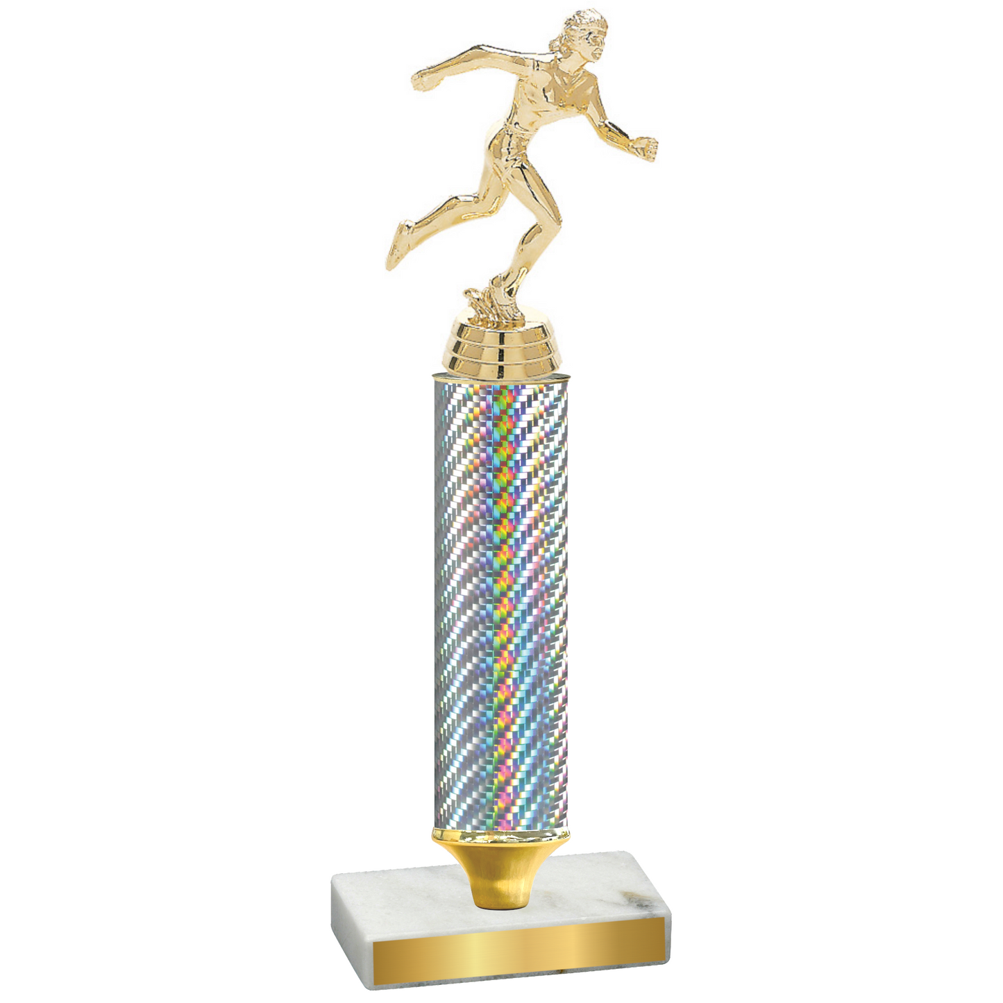 Value Silver Carbon Fiber Running Trophy