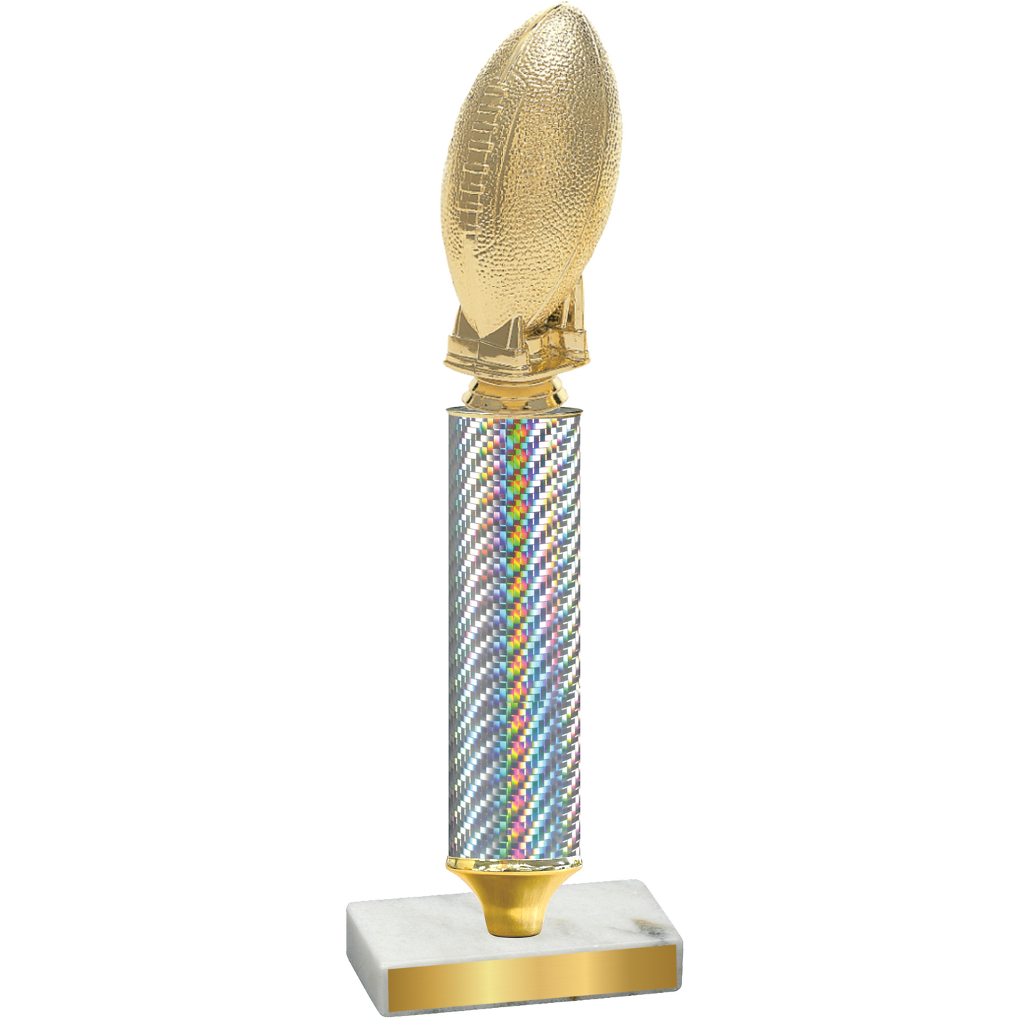 Value Silver Carbon Fiber Football Trophy