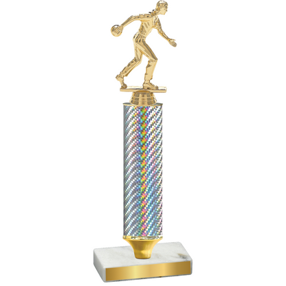 Value Silver Carbon Fiber Bowling Trophy