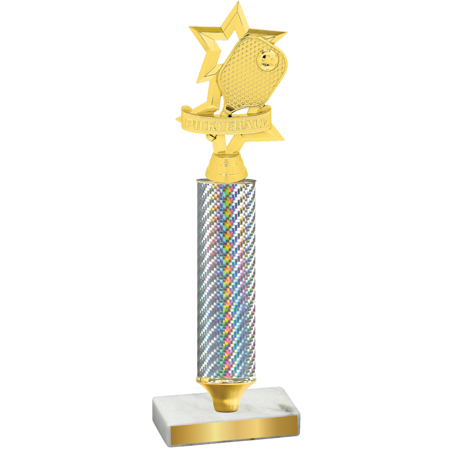 Value Silver Carbon Fiber Pickleball Trophy