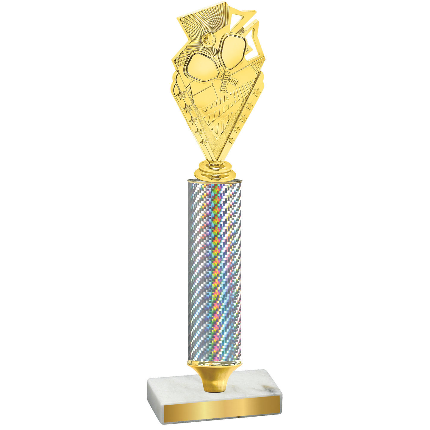 Value Silver Carbon Fiber Pickleball Trophy