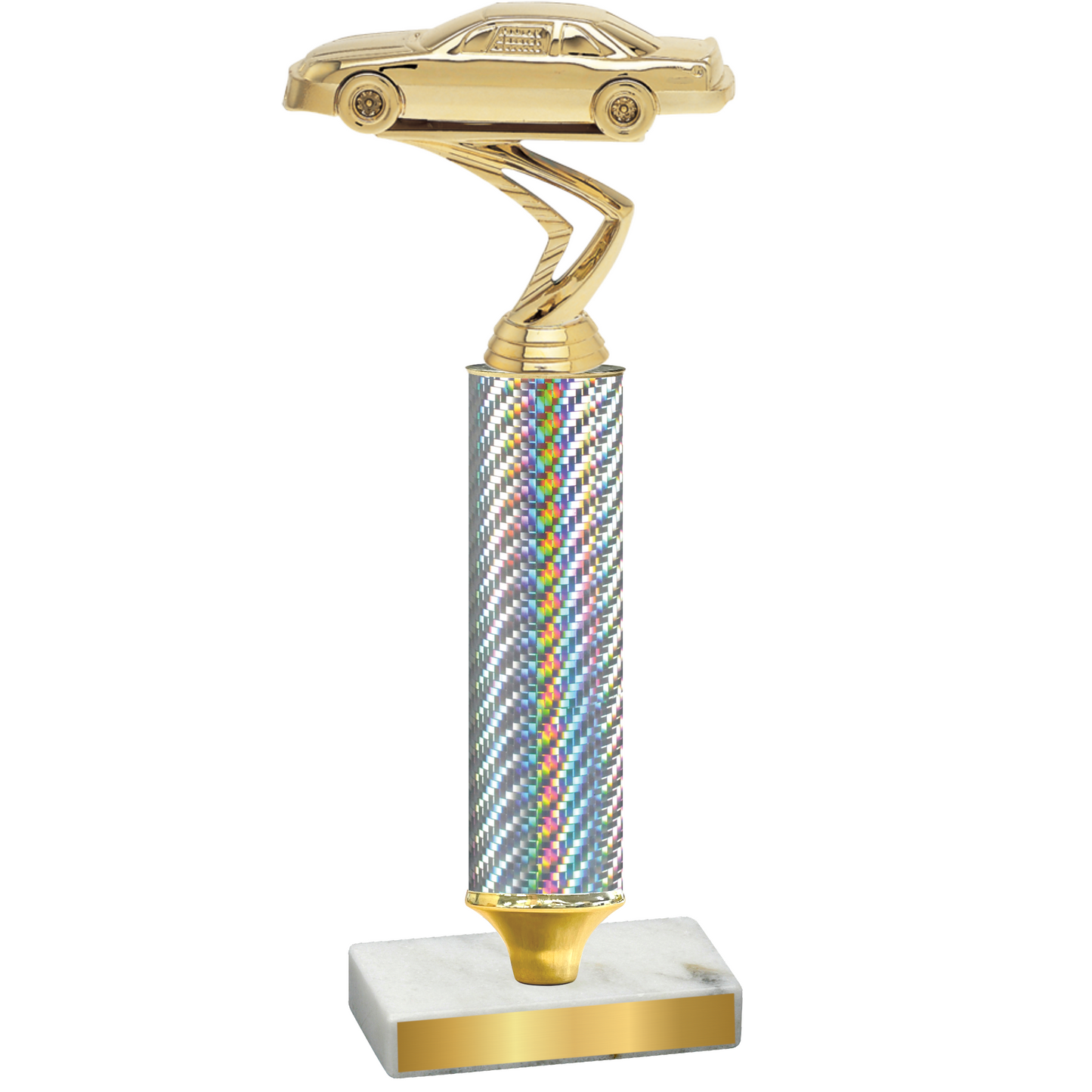 Value Silver Carbon Fiber Cars Trophy