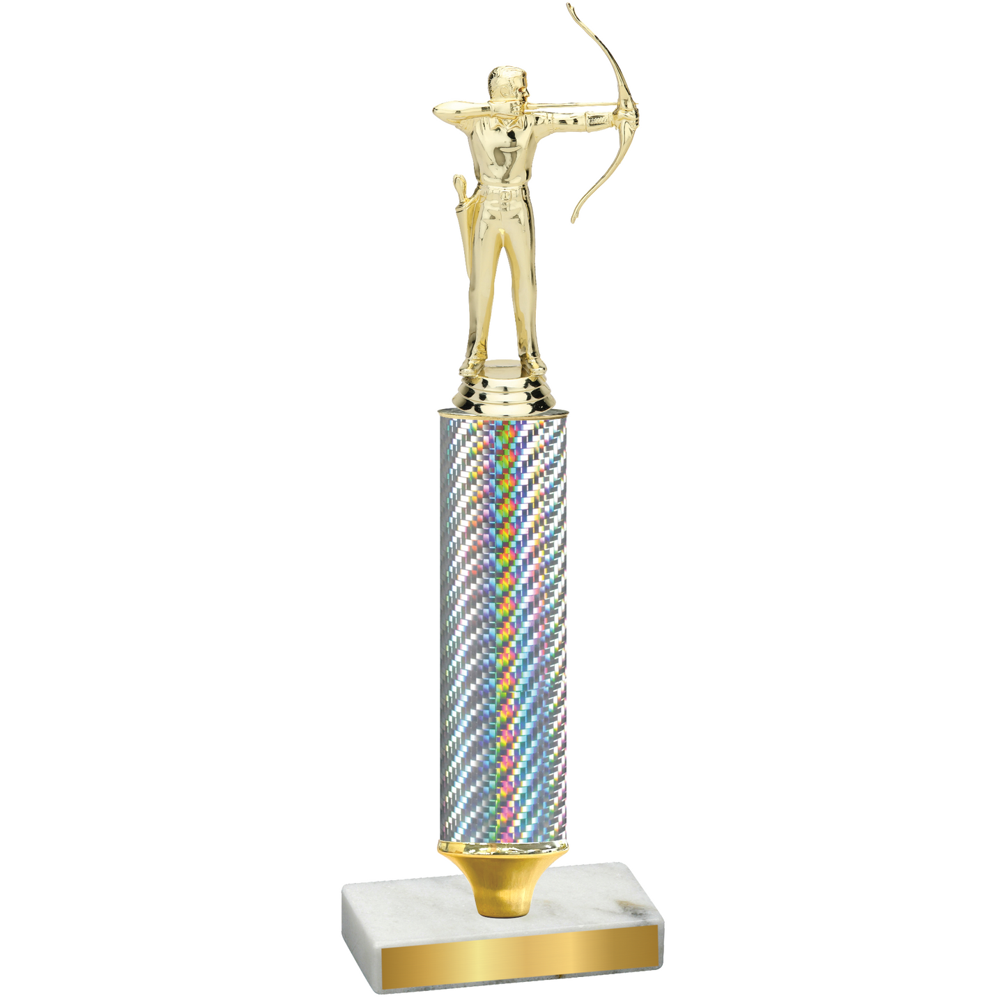 Value Silver Carbon Fiber Archery Trophy