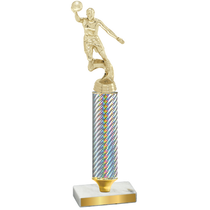 Value Silver Carbon Fiber Basketball Trophy