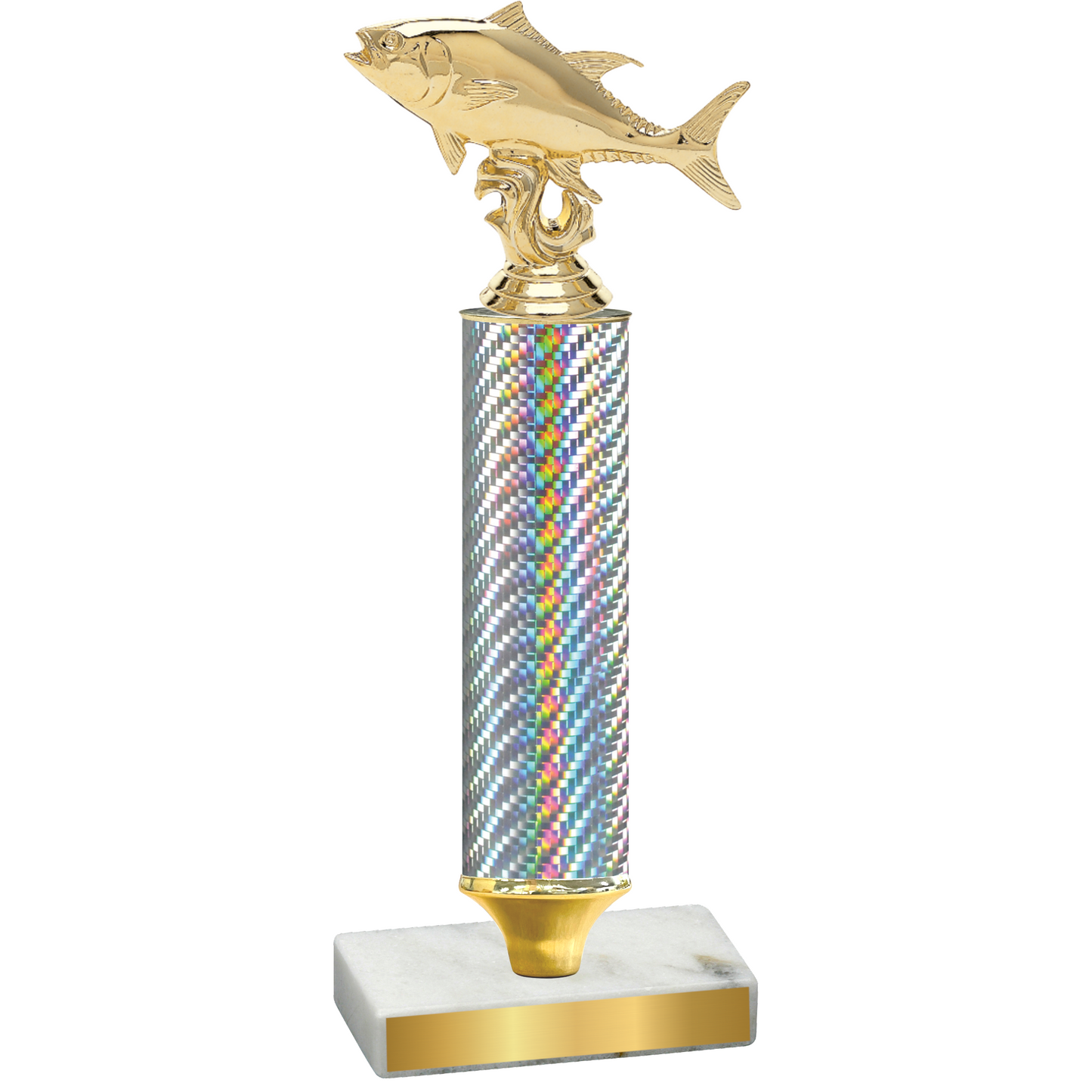 Value Silver Carbon Fiber Fishing Trophy