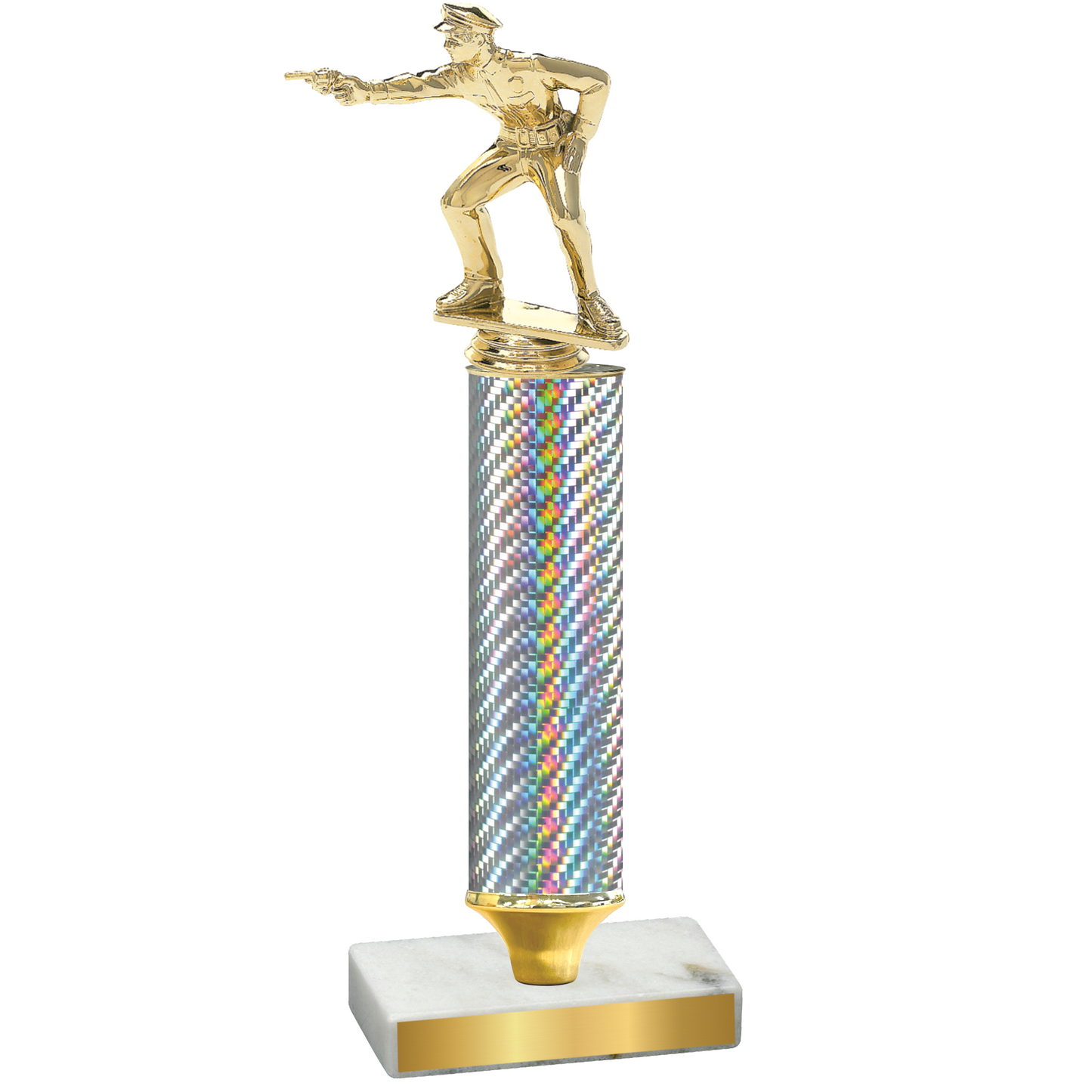 Value Silver Carbon Fiber Shooter Trophy