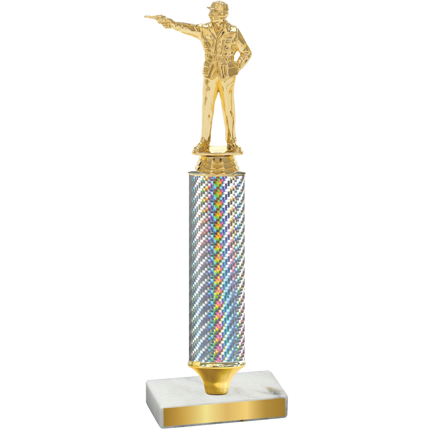 Value Silver Carbon Fiber Shooter Trophy