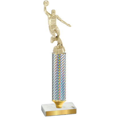 Value Silver Carbon Fiber Basketball Trophy