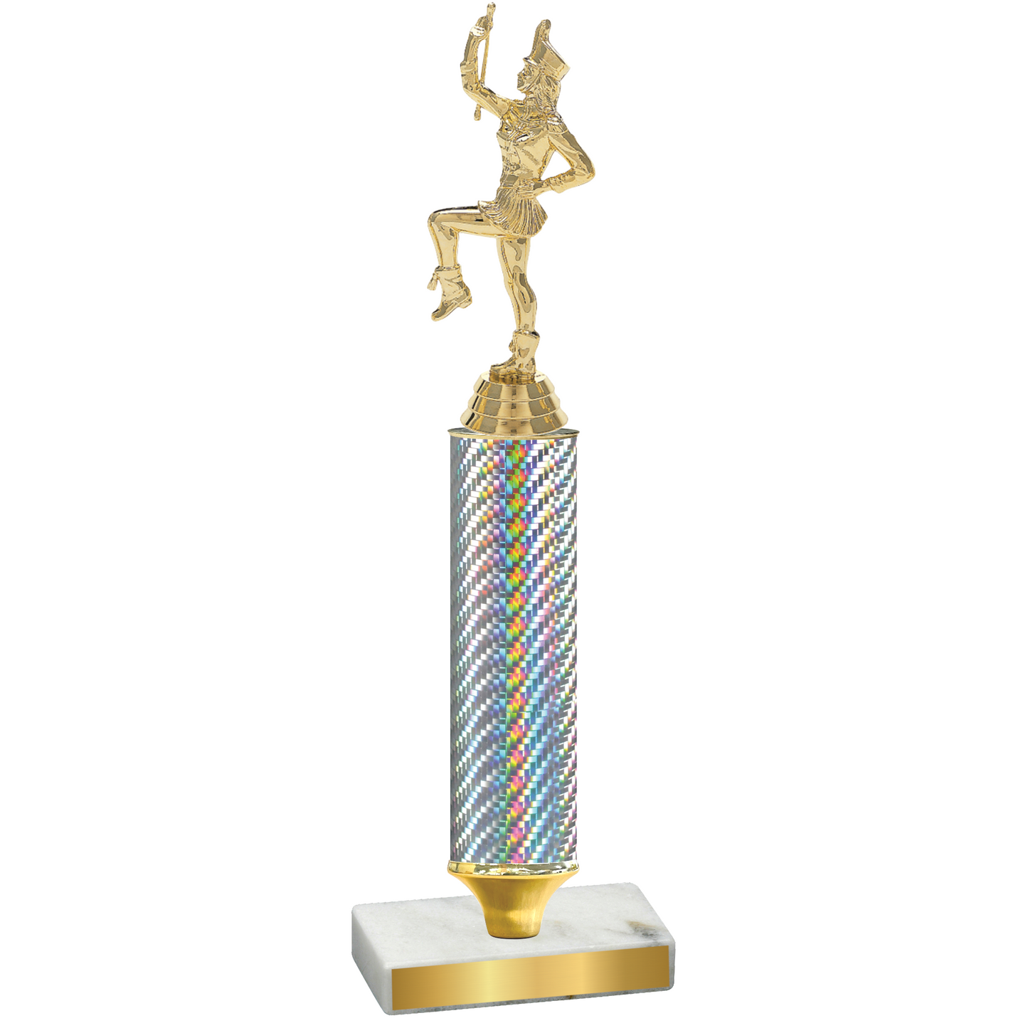 Value Silver Carbon Fiber Majorette Trophy