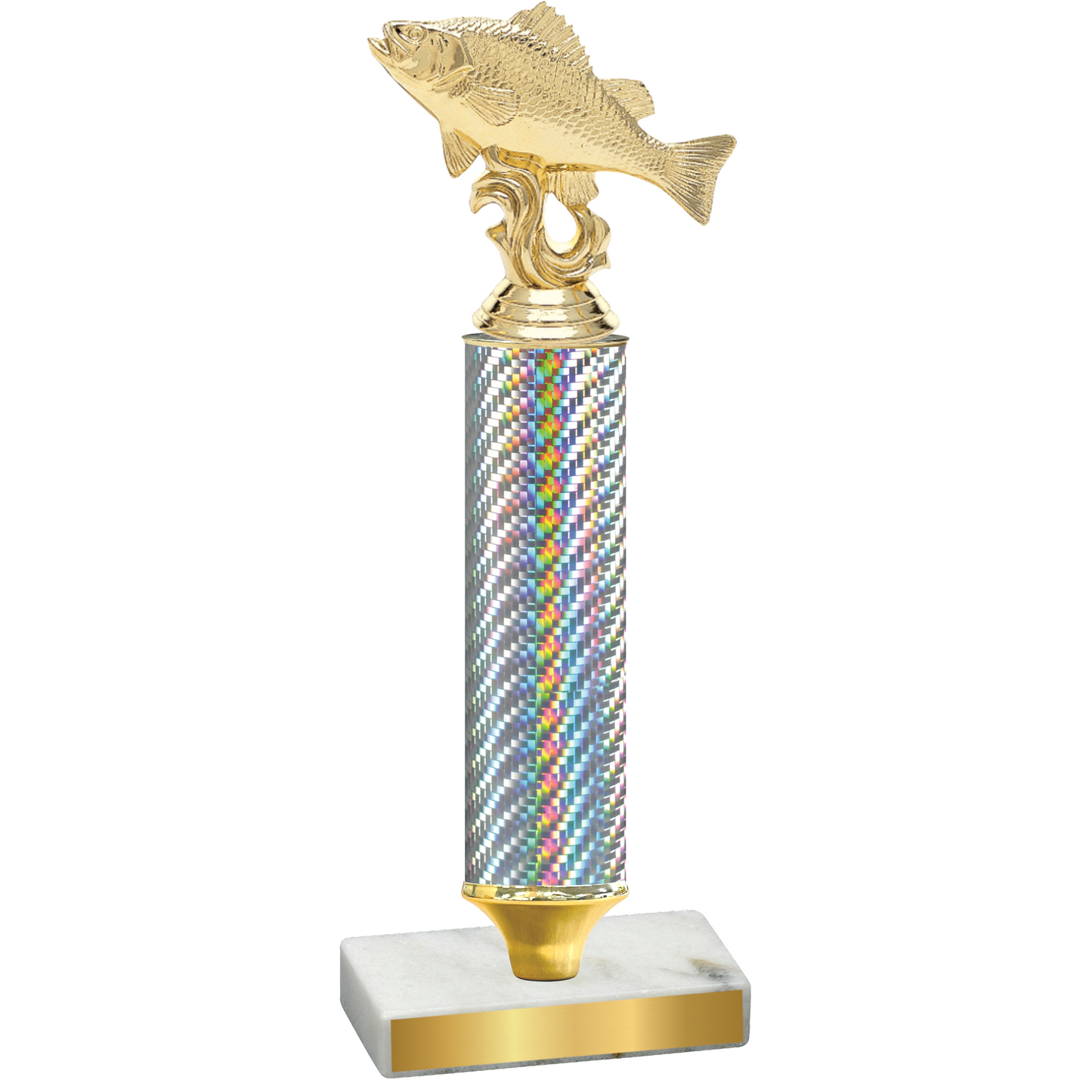 Value Silver Carbon Fiber Fishing Trophy