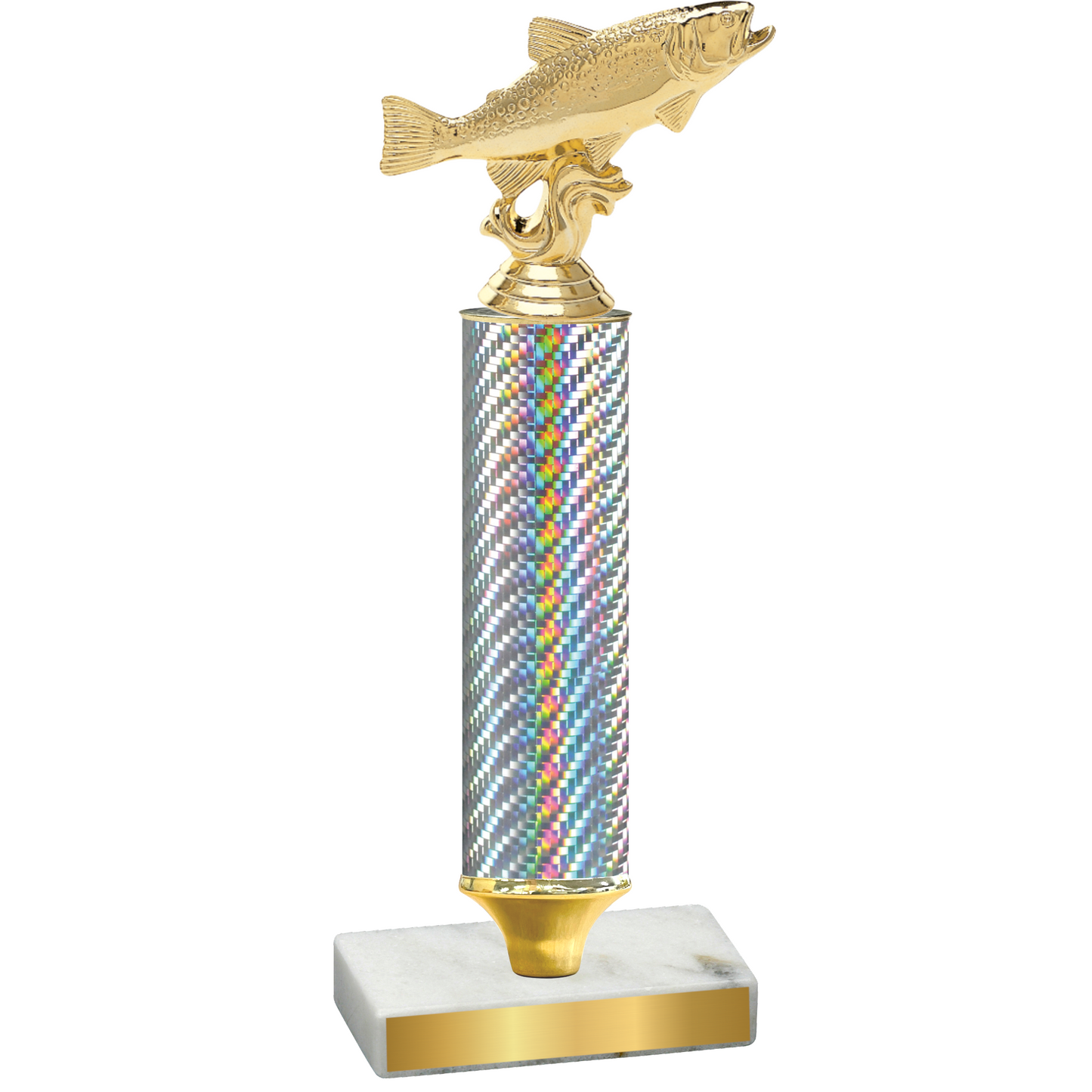 Value Silver Carbon Fiber Fishing Trophy