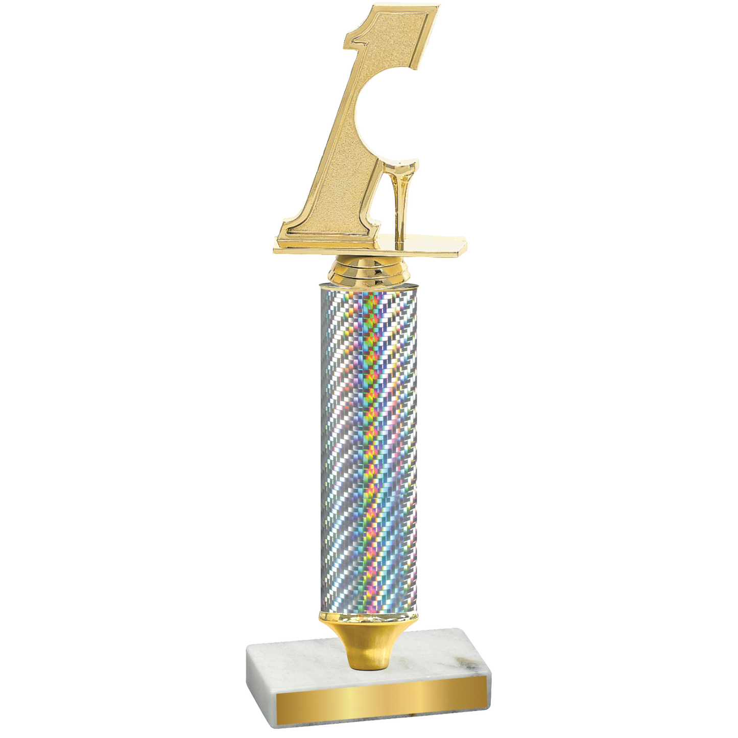 Value Silver Carbon Fiber Golf Trophy