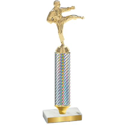 Value Silver Carbon Fiber Karate Trophy