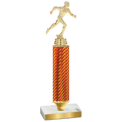 Value Orange Carbon Fiber Running Trophy