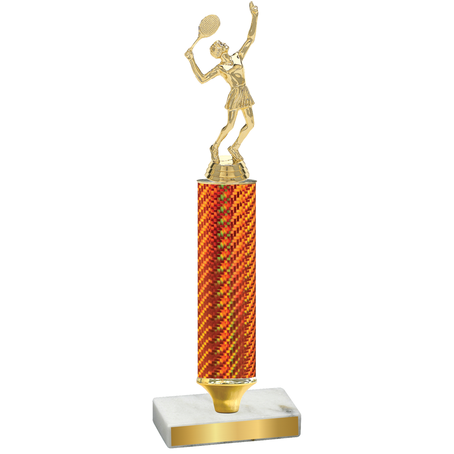 Value Orange Carbon Fiber Tennis Trophy