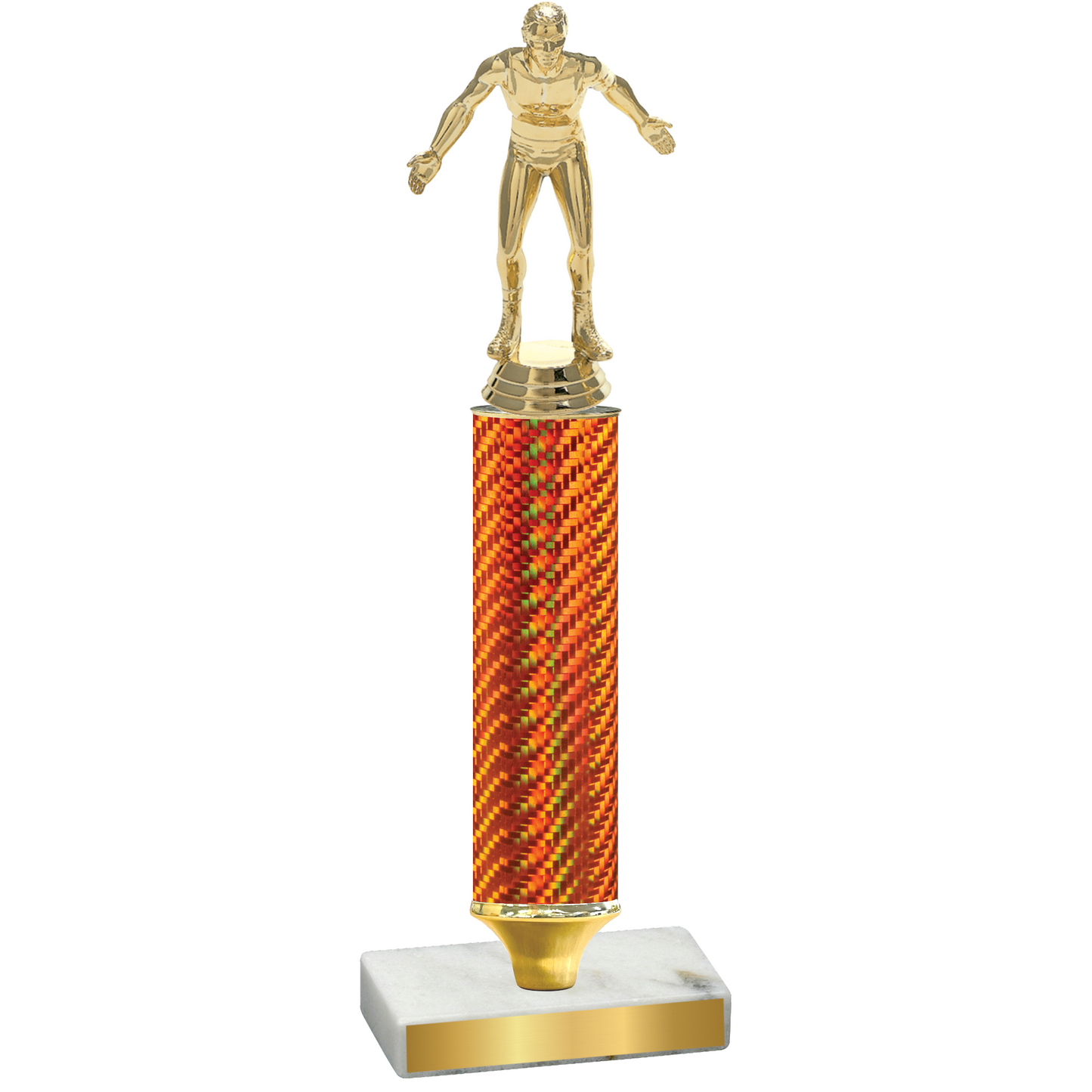 Value Orange Carbon Fiber Wrestling Trophy