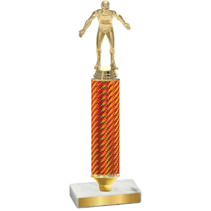 Value Orange Carbon Fiber Wrestling Trophy