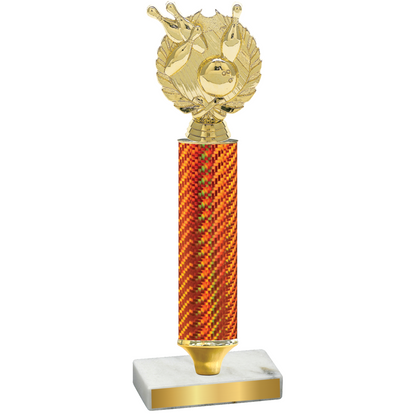 Value Orange Carbon Fiber Bowling Trophy