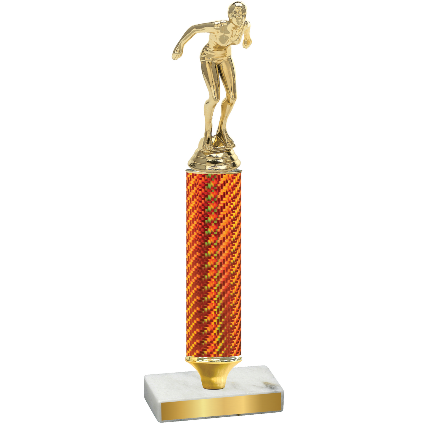 Value Orange Carbon Fiber Tennis Trophy