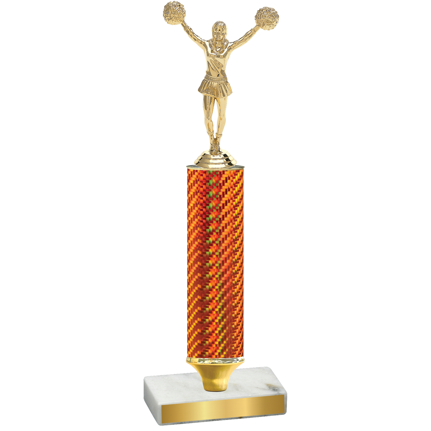 Value Orange Carbon Fiber Cheerleading Trophy