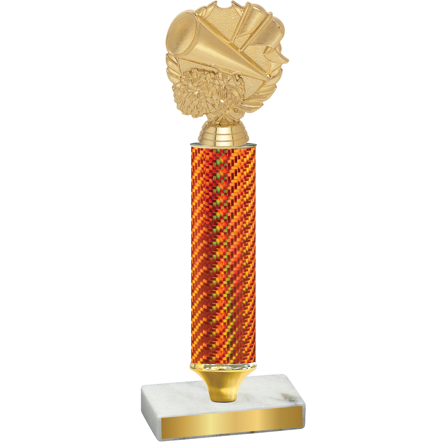 Value Orange Carbon Fiber Cheerleading Trophy