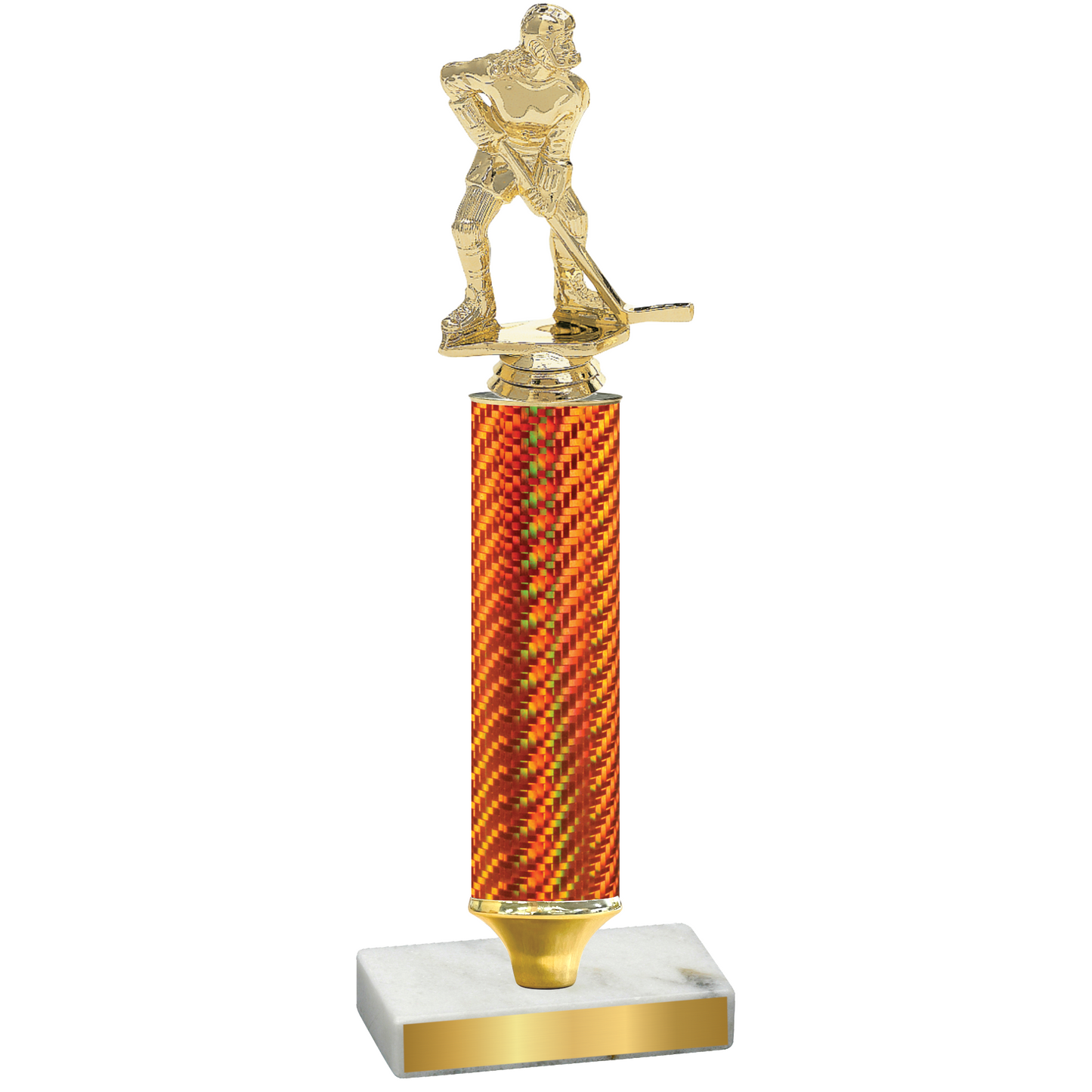 Value Orange Carbon Fiber Hockey Trophy