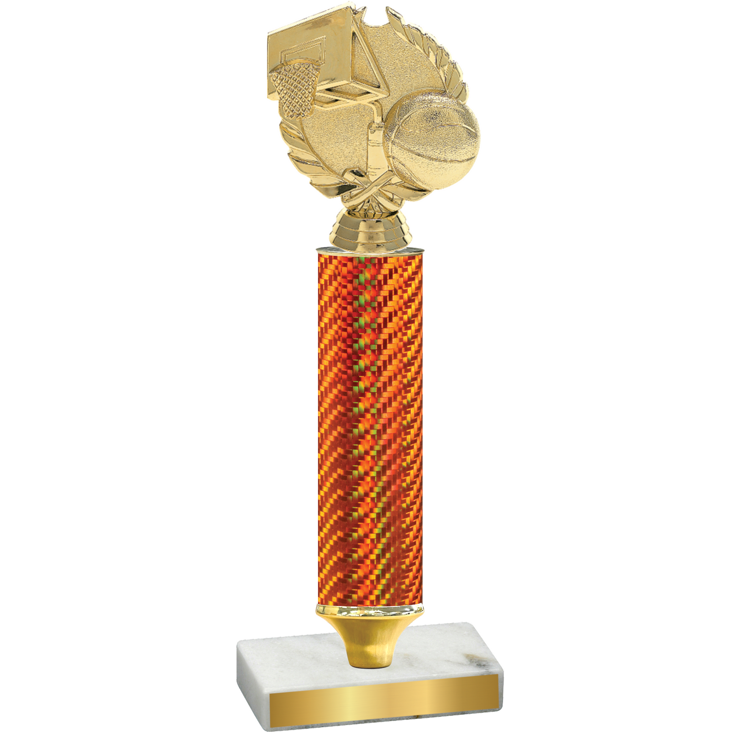 Value Orange Carbon Fiber Basketball Trophy