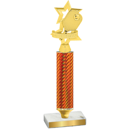 Value Orange Carbon Fiber Pickleball Trophy