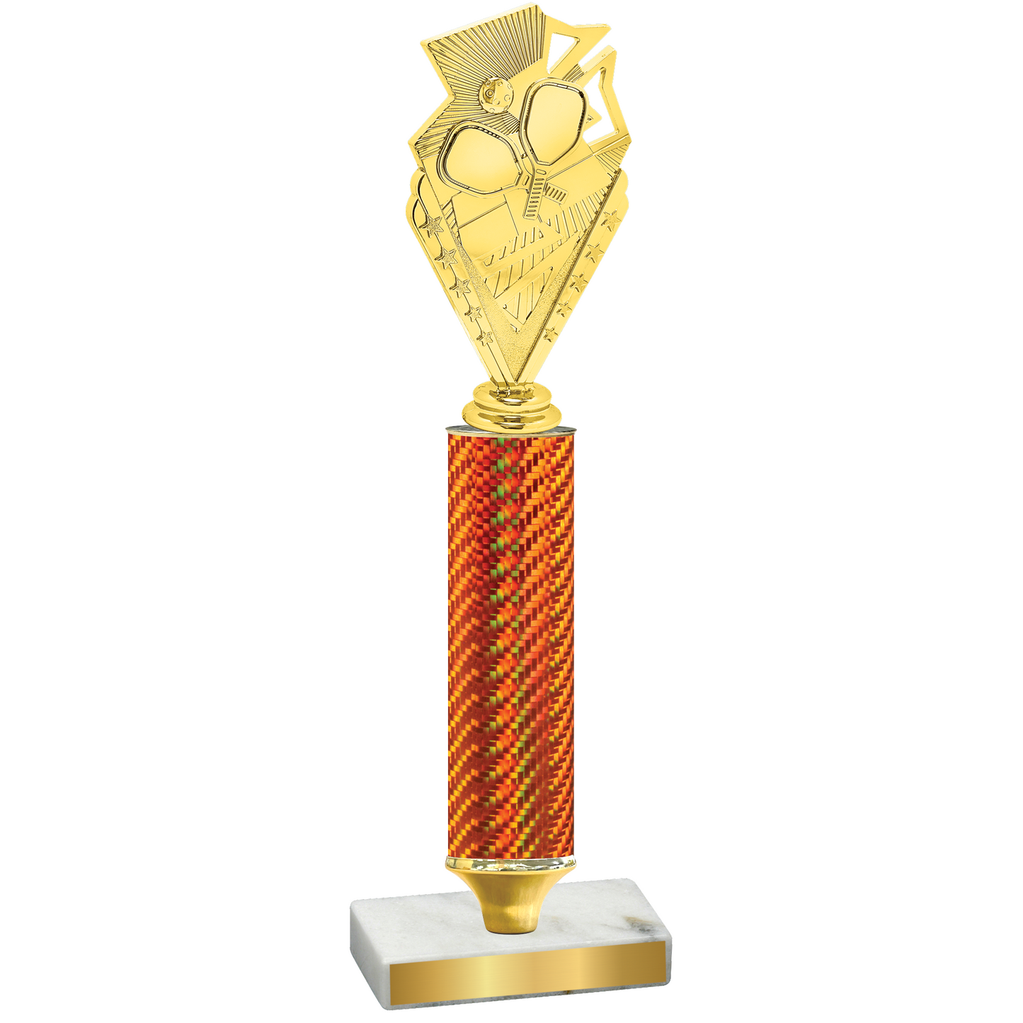 Value Orange Carbon Fiber Pickleball Trophy