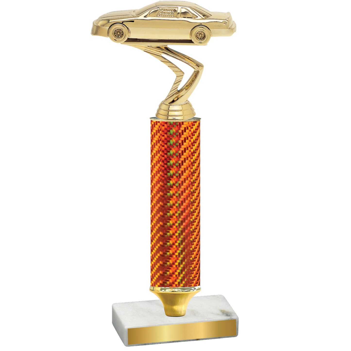 Value Orange Carbon Fiber Cars Trophy