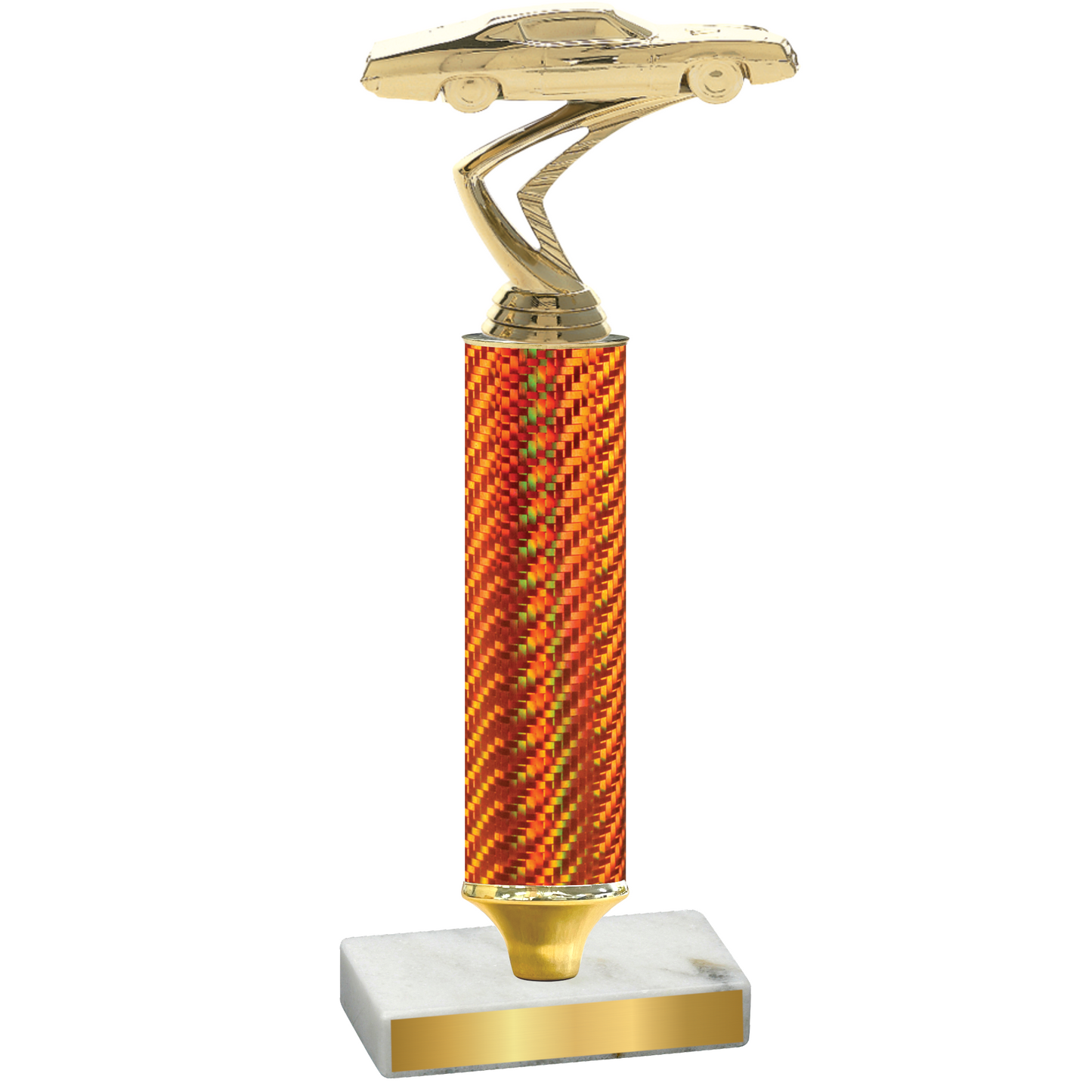 Value Orange Carbon Fiber Cars Trophy