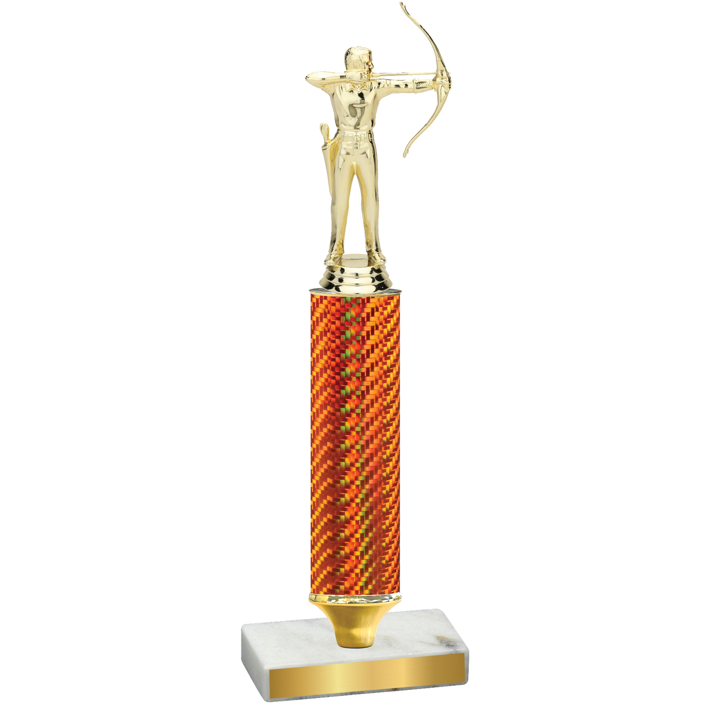 Value Orange Carbon Fiber Archery Trophy