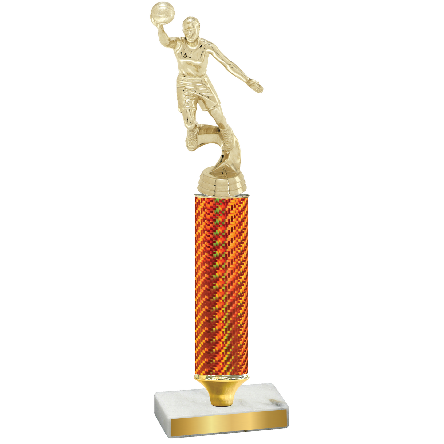 Value Orange Carbon Fiber Basketball Trophy